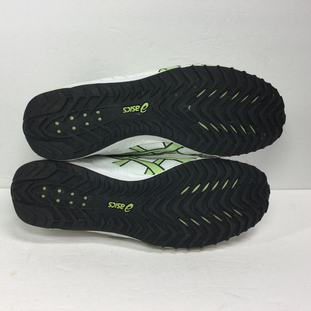 Asics Gel Training Running shoes Womens Sz‎ 9 Leather sneakers White Green HY7D5 - Picture 7 of 8